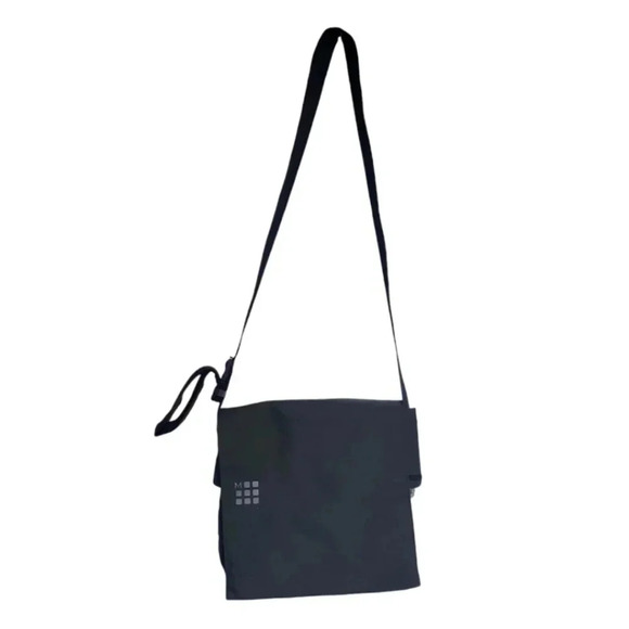 Moleskine Vegan Leather Sling Backpack – Black Laptop Briefcase Crossbody - Picture 1 of 11